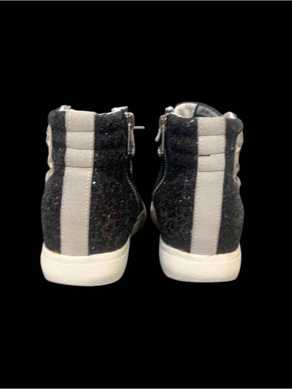 VINTAGE HAVANA Leona glitter high top sneakers women’s tennis shoes size 6 - Picture 13 of 17